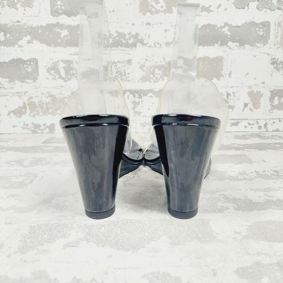 NEW Sincerely Jules Clearly Bohemian Preppy Slip On Clearly Wedge Sandals H583 - Picture 6 of 13